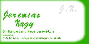 jeremias nagy business card